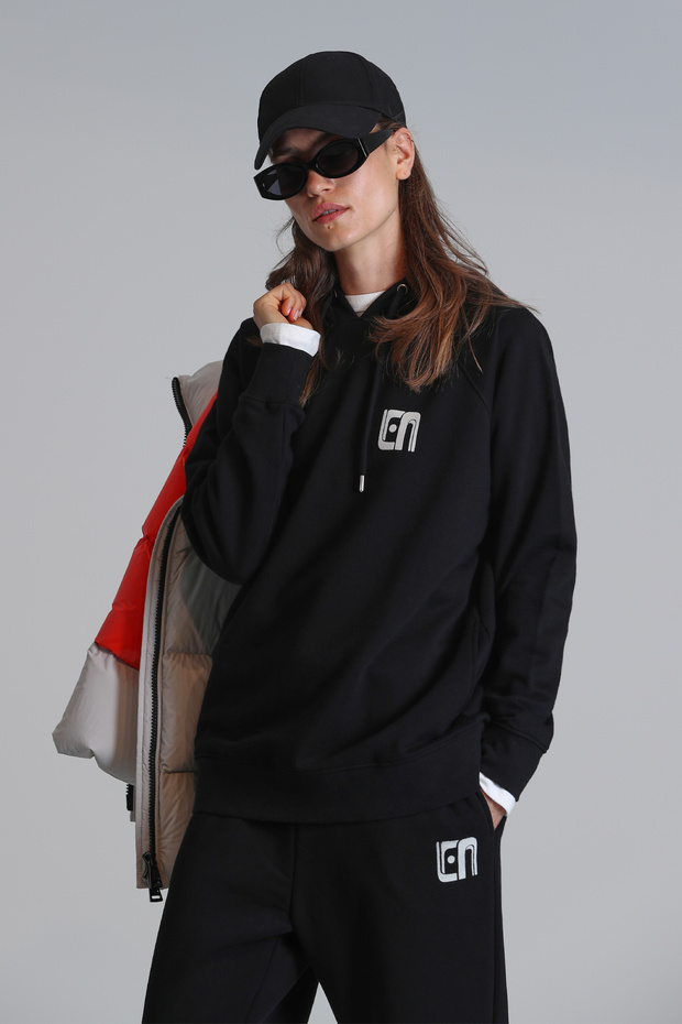 Sabrına Kadın Örme Sweatshırt Siyah - 3