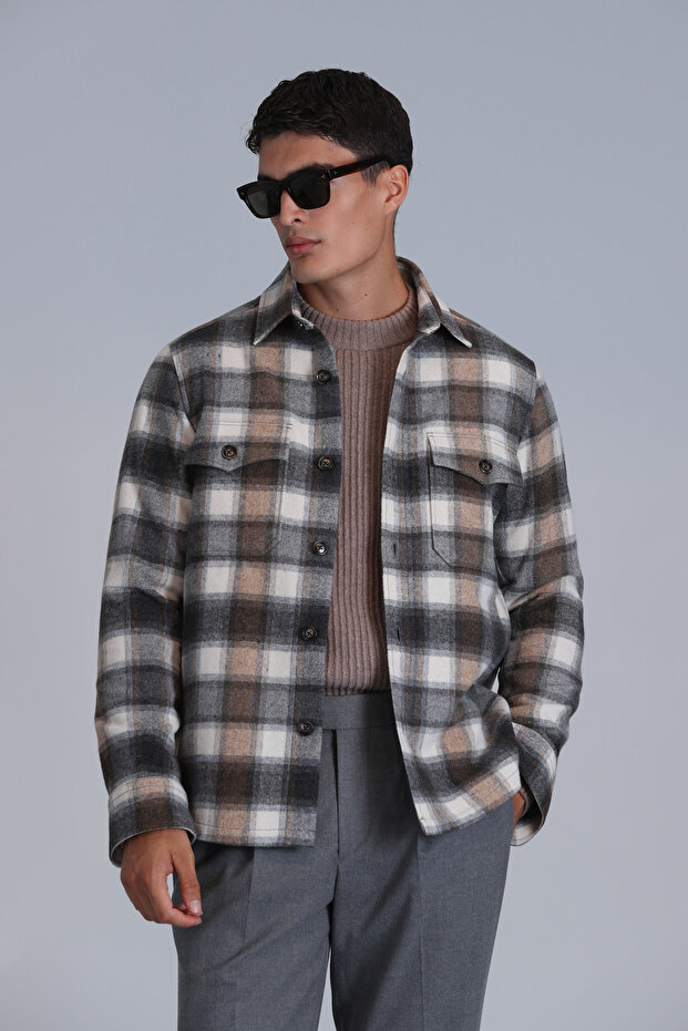 Fresher Erkek Basic Gömlek Slim Fit Kum - 3