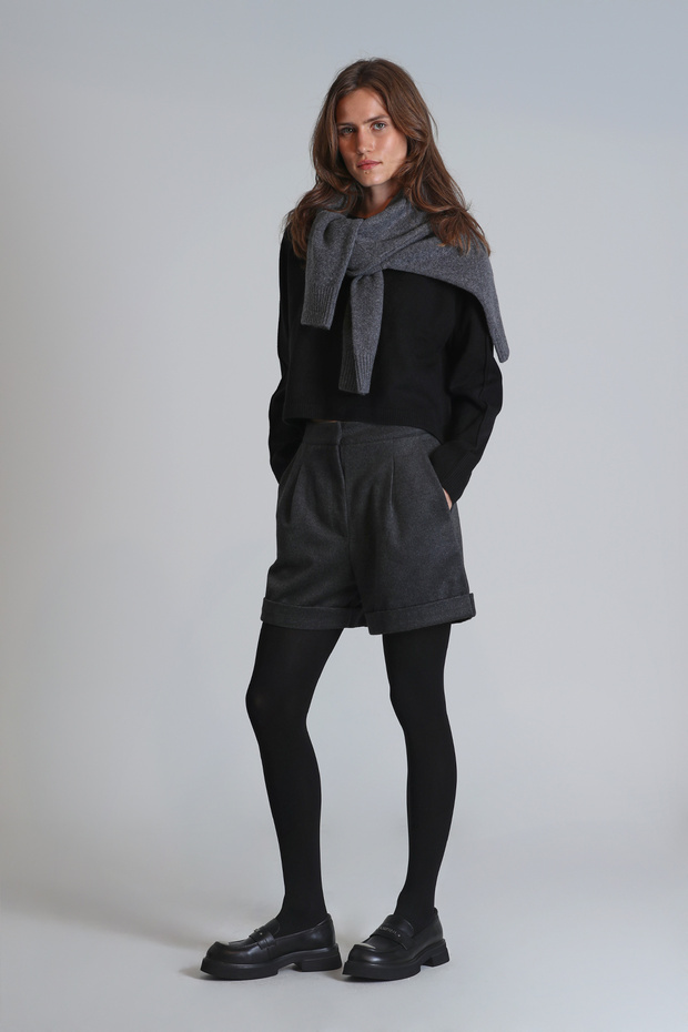 Vanessa Kadın Şort Antrasit - 2