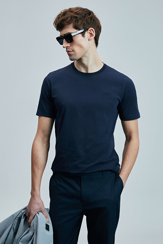 Pablo Modern Grafik T- Shirt Lacivert - 5