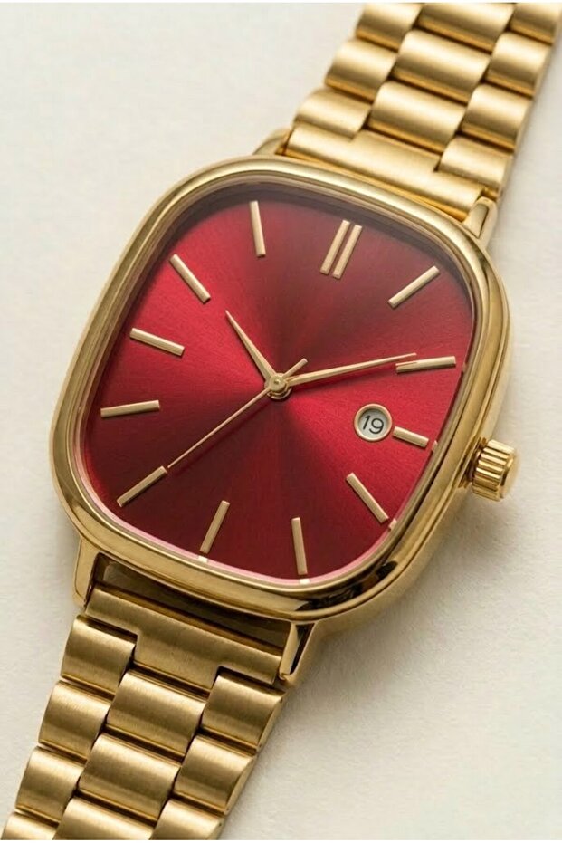New Season Trend Square Case Men's Watch with Calendar