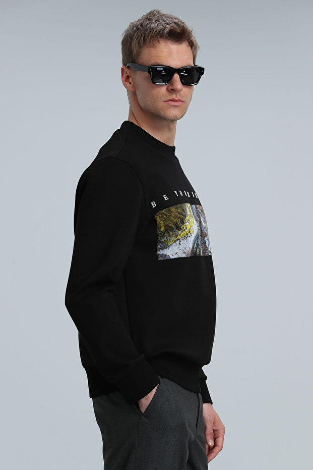 Dean Erkek Sweatshirt Siyah - 4