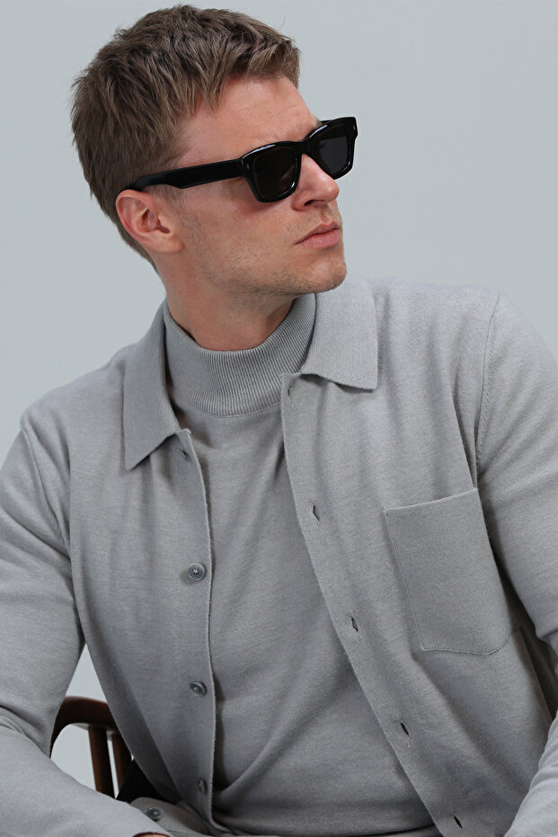 Pánský svetr - světle šedý model Alter - 3