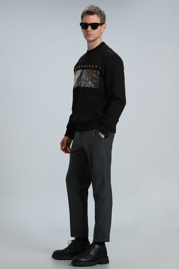 Dean Erkek Sweatshirt Siyah - 5