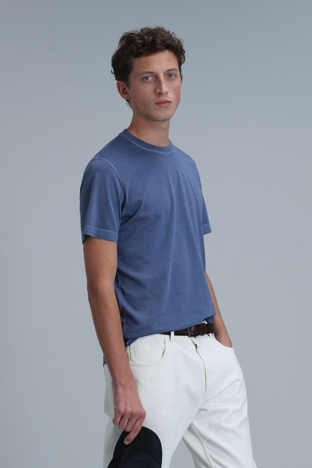 Ανδρικό μπλουζάκι Sarder Basic Μπλε - 5