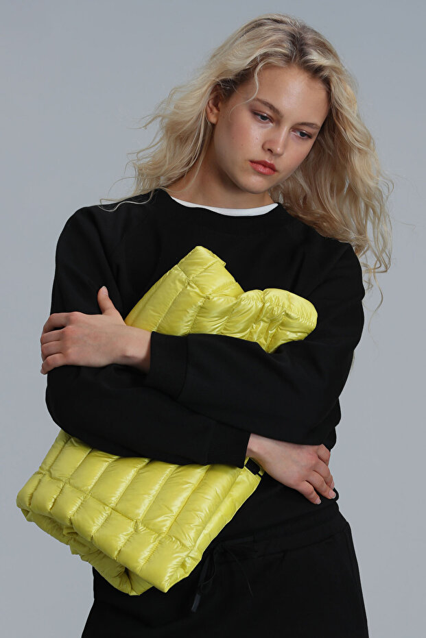 Dora Kadın Örme Sweatshırt Siyah - 5