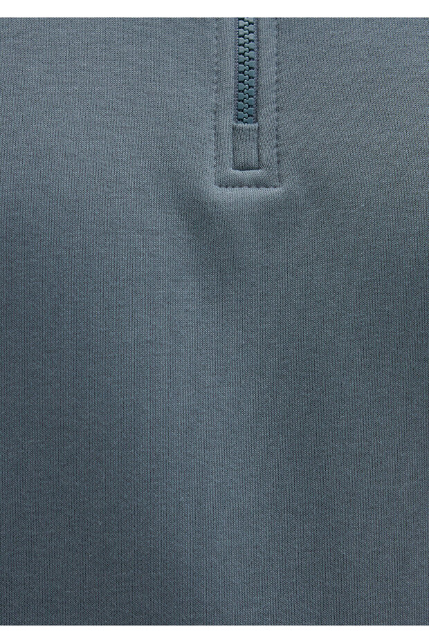 Yarı Fermuarlı Basic Sweatshirt 0S10278-80889 - 8