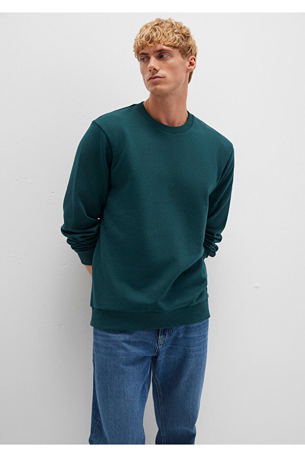 Crew Neck Green Sweatshirt 0S10421-71929