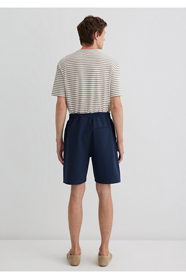 Lacivert Örme Şort 0410314-70490 - 4