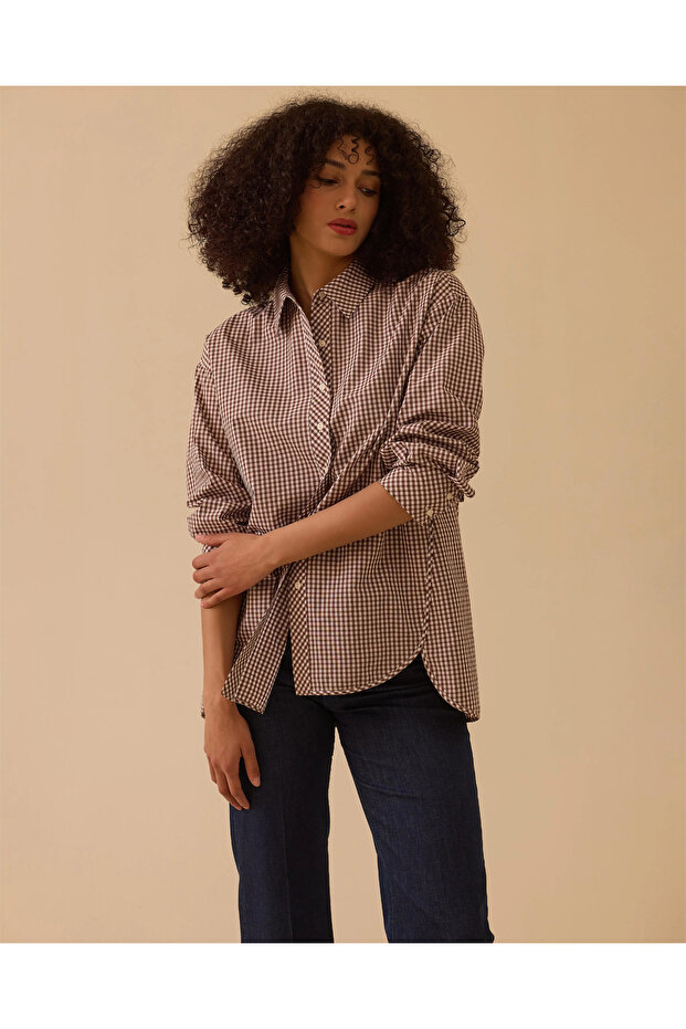 Düğmeli Pötikare Gömlek - 4