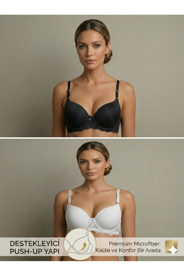 Cotton Lace Silicone Underwire Shiny Assorted Padded Bra