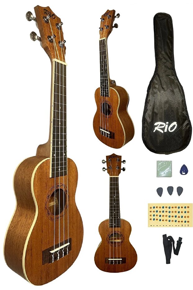 Mahogany Soprano Ukulele Set