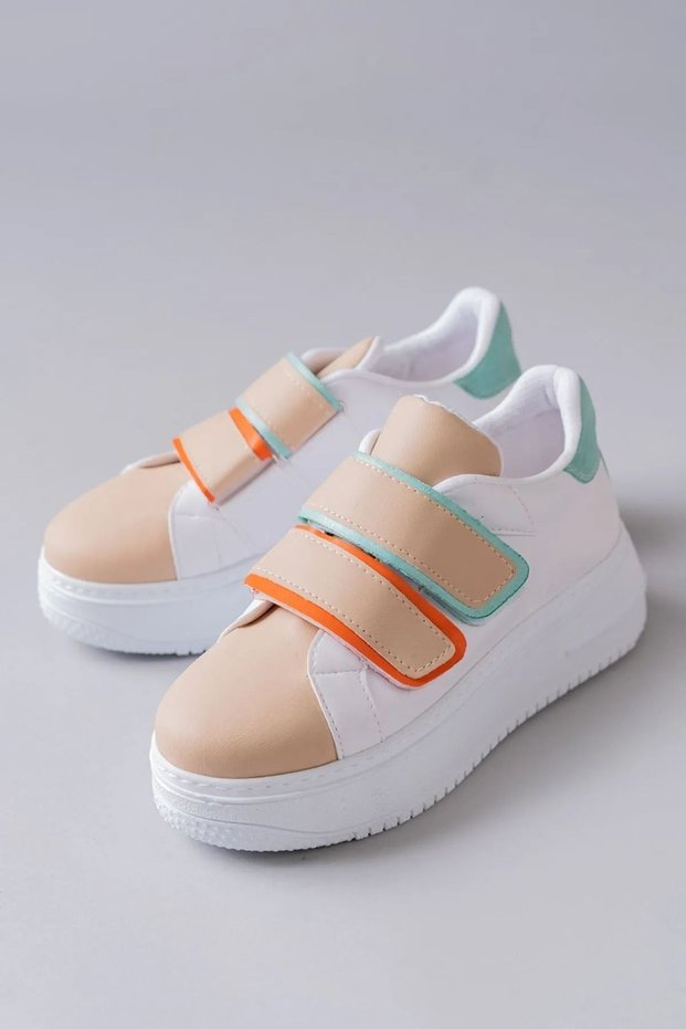 Bellamy Multi Matte Leather Velcro Women's Sports Shoes