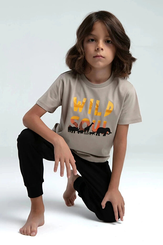 Boy's double set - sand - 4