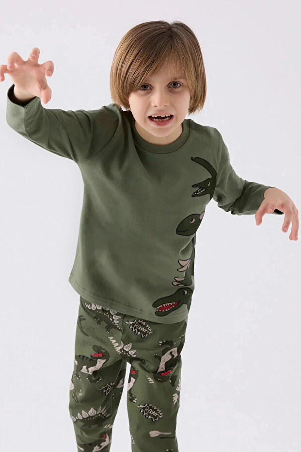 Boy's Double Set - Khaki - 2