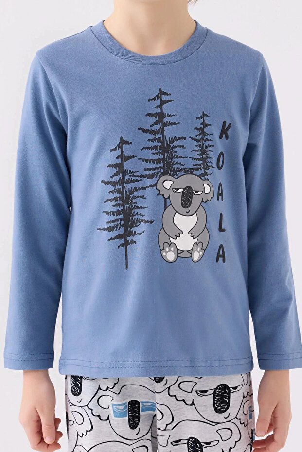 طقم مزدوج للأولاد - أزرق - 3