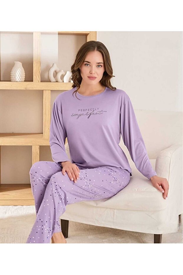Women's Milan Fabric Long Sleeve Pajamas Set 7600