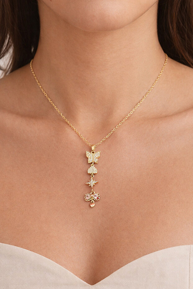 Gold Y Necklace