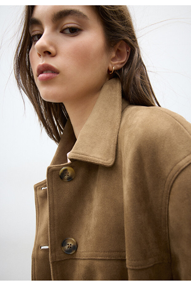 Suni süet ceket - 4