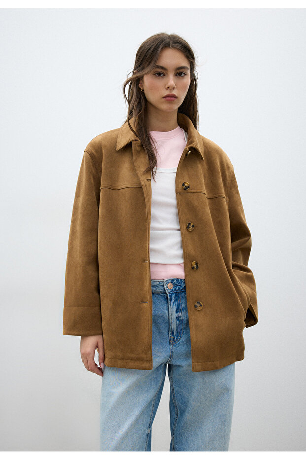 Suni süet ceket - 1
