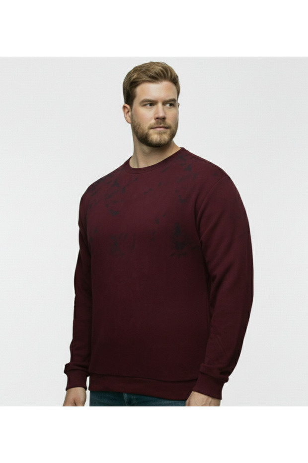 سويت شيرت منقوش مقاس كبير - 2