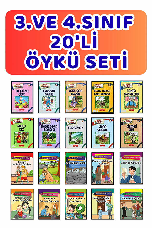 GÖNÜL YAYINCILIK 3.ve.4.sınıflar Için Okumayı Sevdiren Hikaye Kitabı Seti 20 Kitap