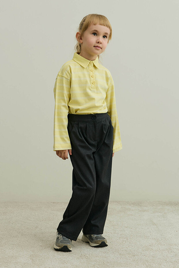Pile Detailed Trousers Smoked
