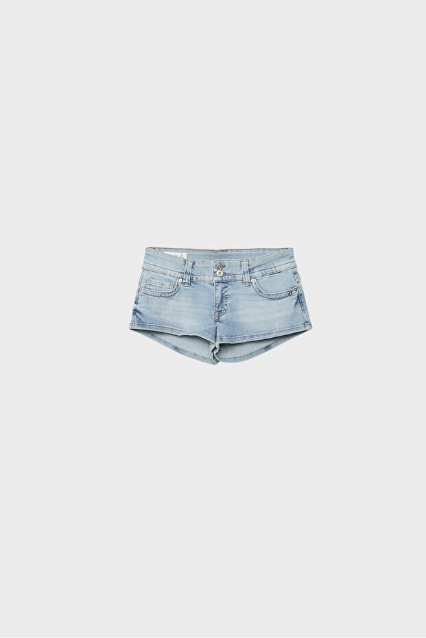 Denim micro shorts - 6