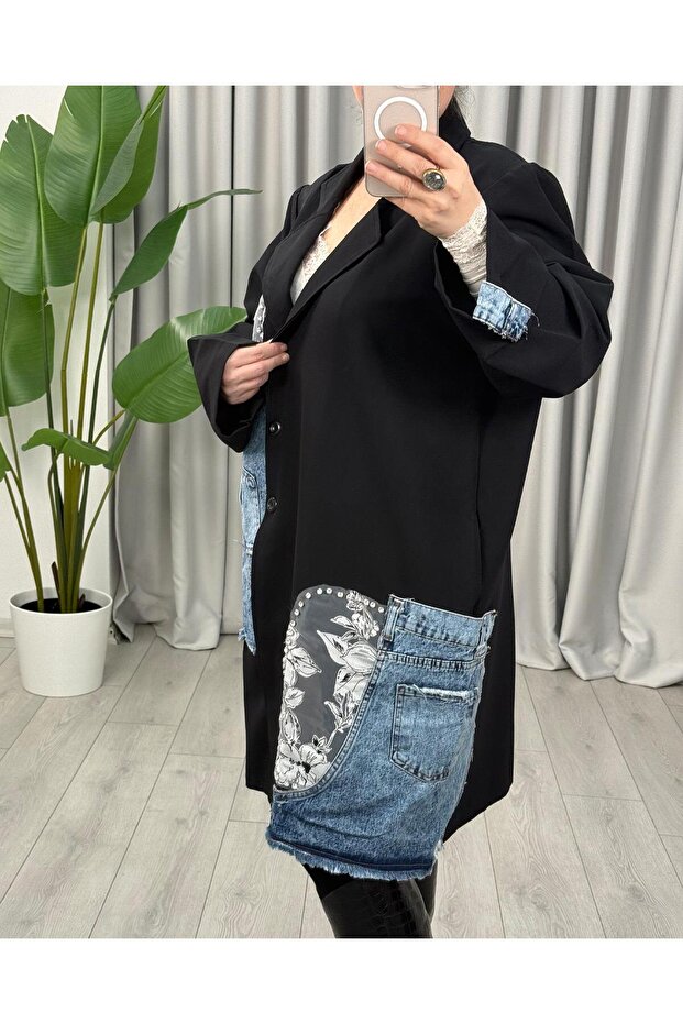 سترة فالورا ديزاين باللون الأسود - 4