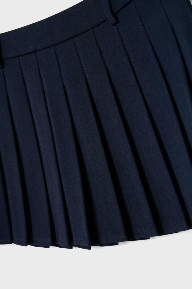 Pileli mini etek - 8