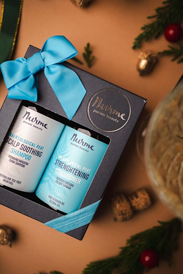 Balneological Peat Hair Care Gift Box - Natural Shampoo & Conditioner