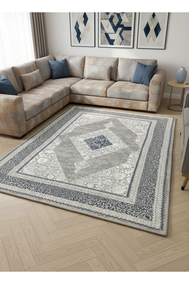 Hacm Kebir Siccade Gılaf Mikas Kebir Gılaf Gıta Large Size Blue Carpet Cover 250X350 or 300X400