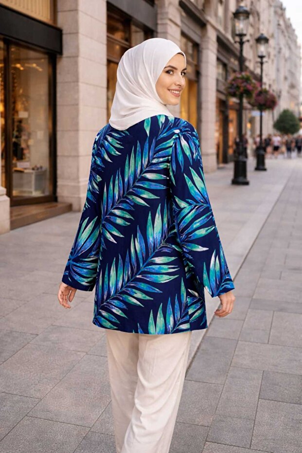 Ethnic Pattern Modest Mini Kimono - 3