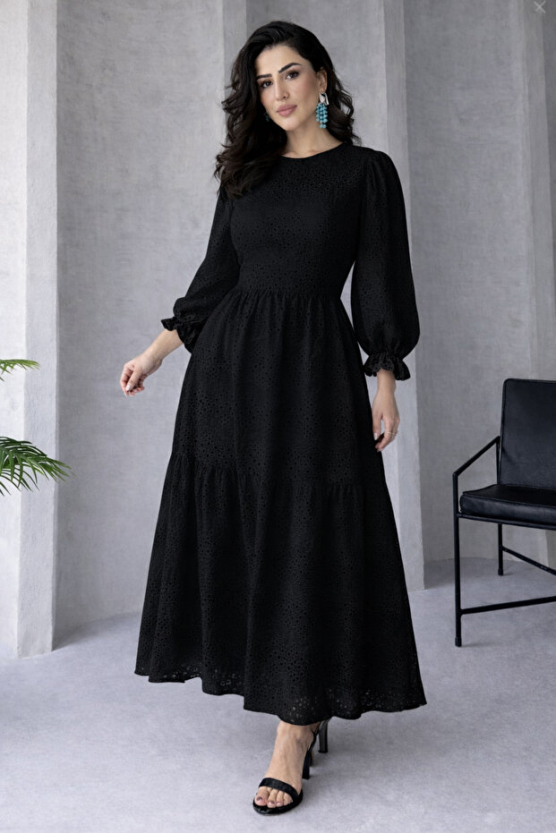 Fisto Elbise A1430 Siyah - 1