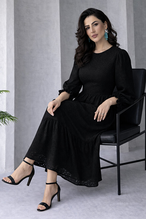 Fisto Elbise A1430 Siyah - 2