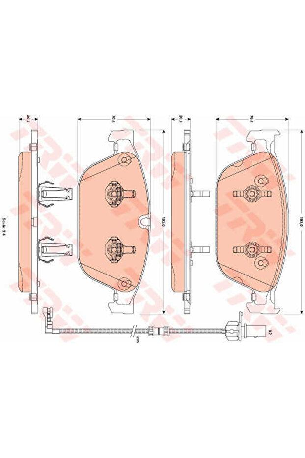 Σετ τακάκια, δισκόφρενα GDB1884 - 1