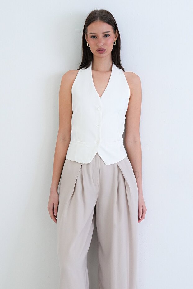 سترة كلاسيكية بأزرار إغلاق - 4