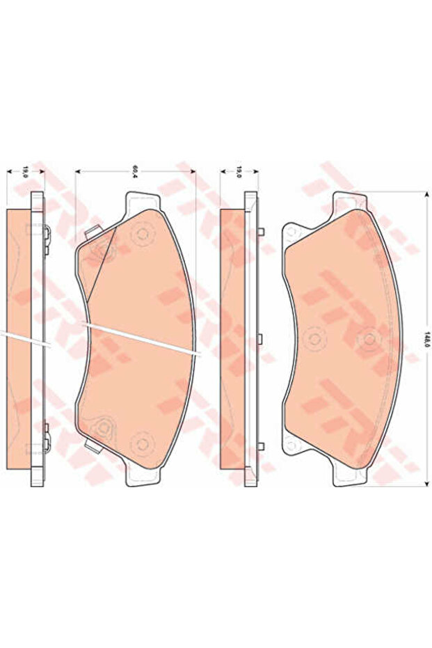 Σετ τακάκια, δισκόφρενα GDB1843 - 1