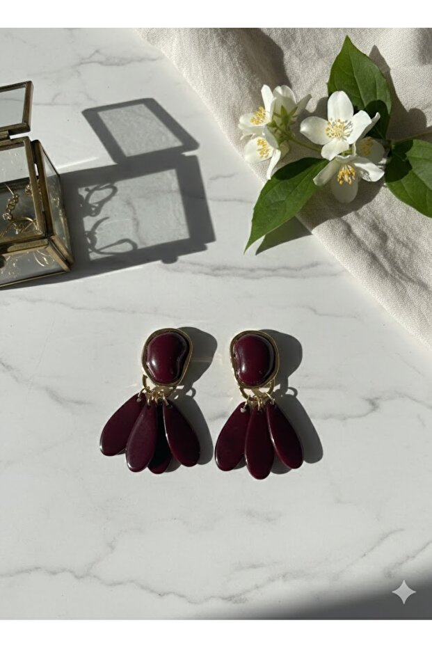 أقراط بوهيمية مزينة بأوراق الشجر - 2