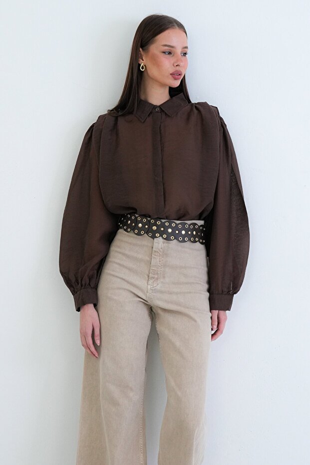 Balon Kol Oversize Gömlek - 2