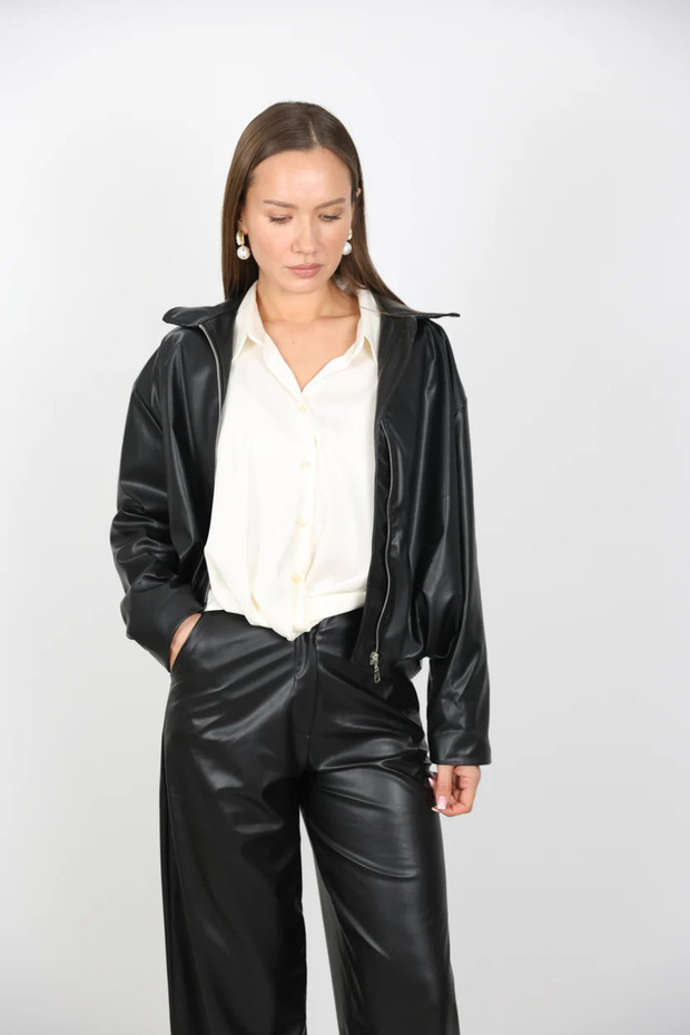 سترة جلدية بومبر - 3