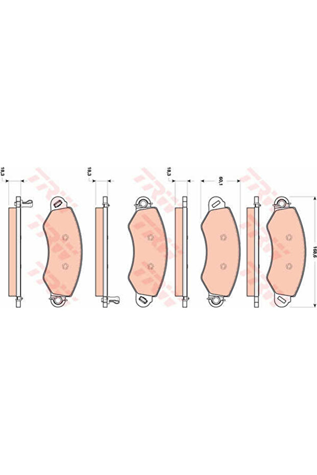 Σετ τακάκια, δισκόφρενα GDB1744 - 1