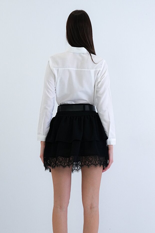 Fustă mini cu curea - 6