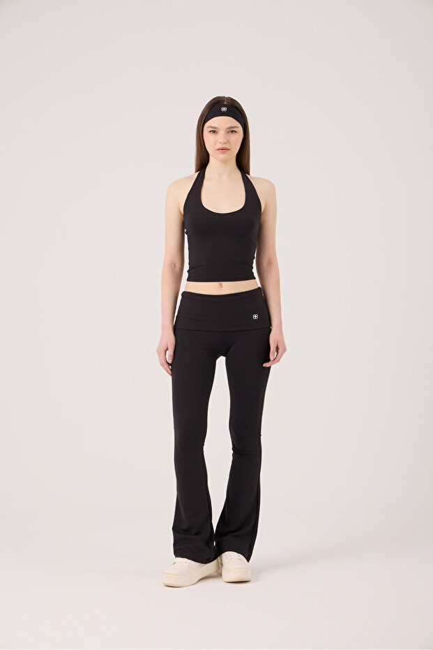 Beli Curvy Flare Ellen Leggings Pants Black