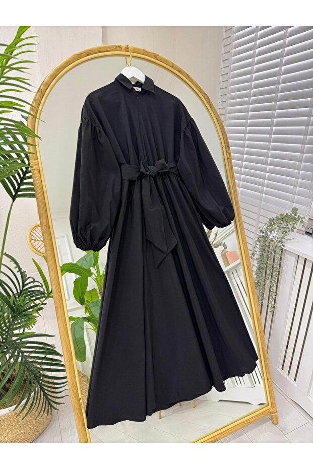 فستان شيمال باللون الأسود - 1