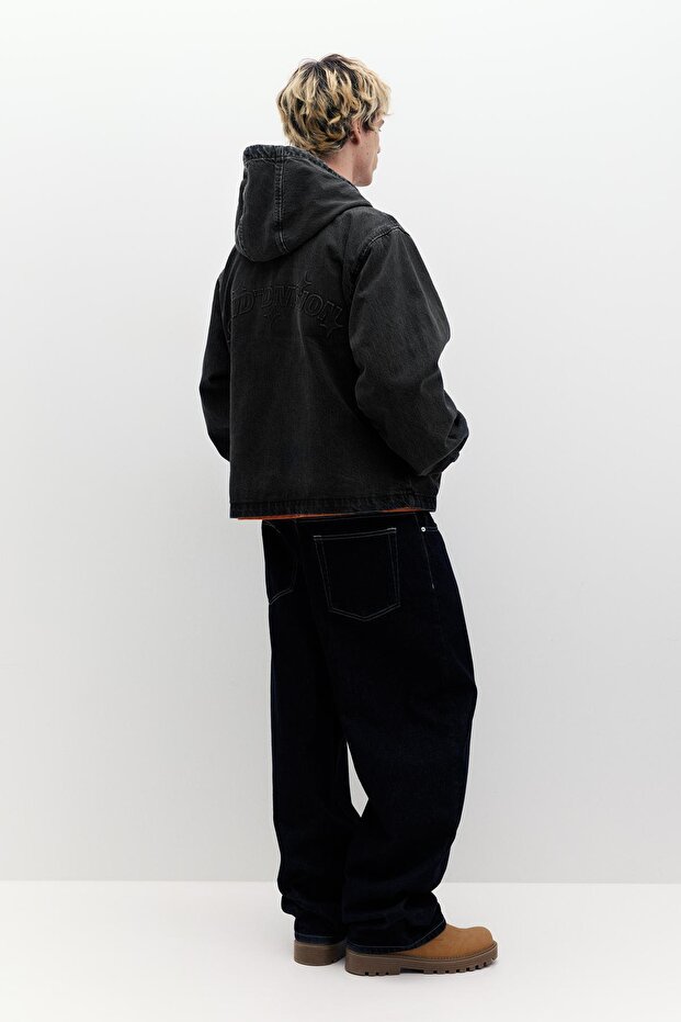 STWD fermuarlı kapüşonlu sweatshirt - 5