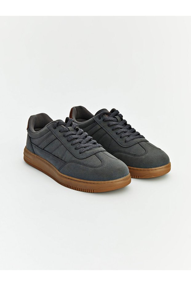 Anthracite Suede-Look Men's Sports Shoes