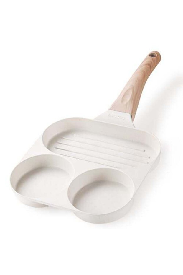 Egg Pan Omelette Pan, 3-In-1 Divided Nonstick Grill Pan, Pancake Pan and Healthy Egg Cooker