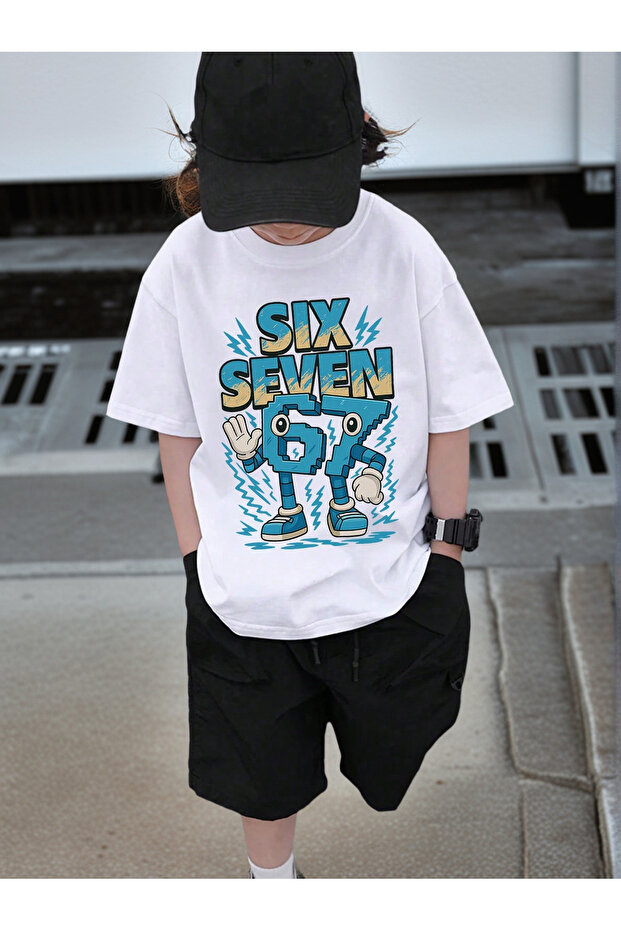 67 Pre-Printed 100% Cotton Premium Crew Neck T-shirt for Kids