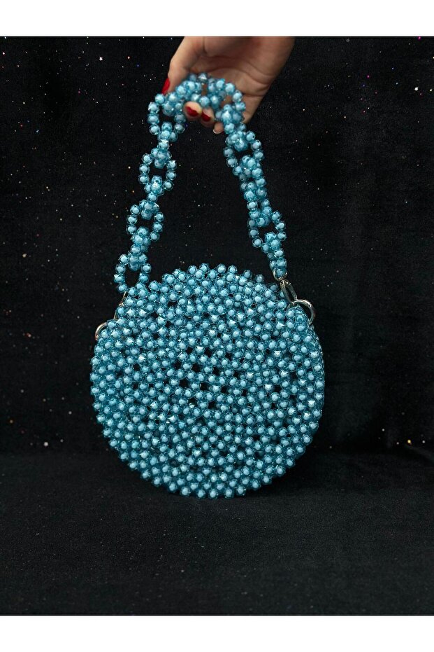 mavi boncuk çanta - 2